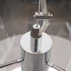 LÁMPARA TECHO PLATA CRISTAL/METAL 30 X 30 X 25 CM