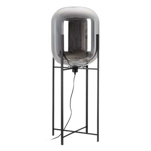 LÁMPARA SUELO NEGRO METAL-CRISTAL 35 X 35 X 100 CM