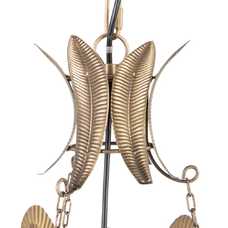 LÁMPARA TECHO HOJAS ORO METAL 55 X 55 X 60 CM LÁMPARA TECHO HOJAS ORO METAL 55 X 55 X 60 CM
