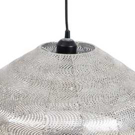 LÁMPARA TECHO PLATA METAL ILUMINACIÓN 42 X 42 X 27,50 CM