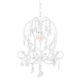 LÁMPARA TECHO BLANCO METAL CLÁSICO 29,50 X 28 X 85 CM