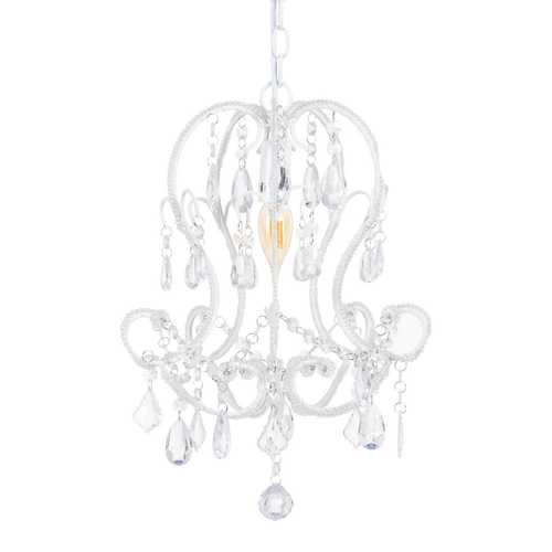 LÁMPARA TECHO BLANCO METAL CLÁSICO 29,50 X 28 X 85 CM