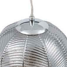 LÁMPARA TECHO PLATA HIERRO / CRISTAL 20 X 20 X 15,50 CM