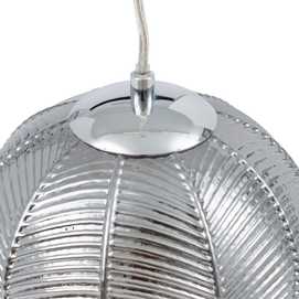 LÁMPARA TECHO PLATA HIERRO / CRISTAL 20 X 20 X 15,50 CM