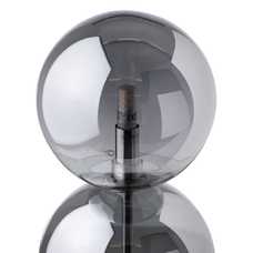 LÁMPARA MESA PLATA HIERRO / CRISTAL 15 X 15 X 48 CM LÁMPARA MESA PLATA HIERRO / CRISTAL 15 X 15 X 48 CM