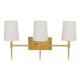 APLIQUE PARED ORO METAL-TEJIDO MODERNO 58 X 20 X 31,50 CM