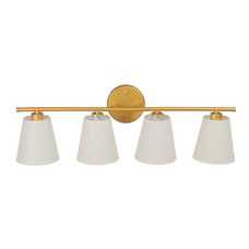 APLIQUE PARED ORO METAL-TEJIDO MODERNO 82 X 20 X 25 CM