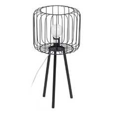 LÁMPARA MESA NEGRO METAL ILUMINACIÓN 29 X 29 X 60 CM