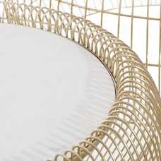 MESA CENTRO ORO HIERRO / MÁRMOL 71 X 71 X 30 CM MESA CENTRO ORO HIERRO / MÁRMOL 71 X 71 X 30 CM