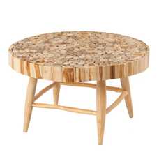 MESA CENTRO NATURAL MADERA DE TECA 80 X 80 X 45 CM MESA CENTRO NATURAL MADERA DE TECA 80 X 80 X 45 CM