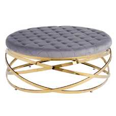 MESA CENTRO GRIS SALÓN 110 X 110 X 43 CM