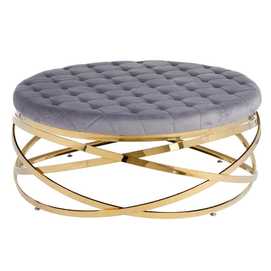 MESA CENTRO GRIS SALÓN 110 X 110 X 43 CM