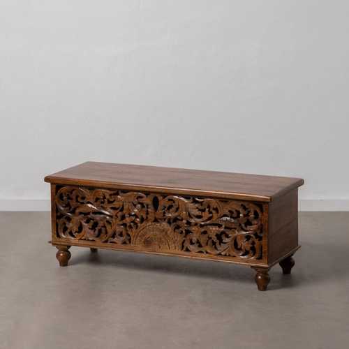 BAÚL MARRÓN MADERA DECORACIÓN 117 X 46 X 45,50 CM