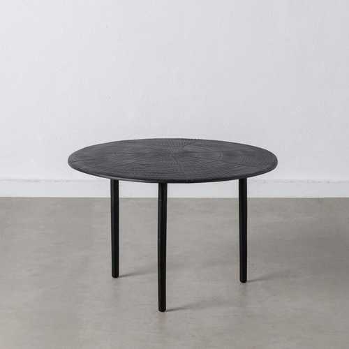 MESA CENTRO NEGRO ALUMINIO SALÓN 70 X 70 X 45 CM