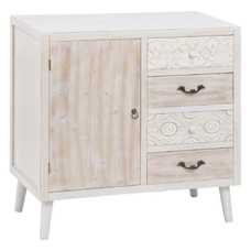 MUEBLE RECIBIDOR NATURAL-BLANCO 80 X 40 X 80 CM