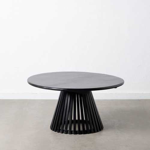MESA CENTRO NEGRO MADERA DE MANGO SALÓN 90 X 90 X 45 CM