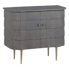 MUEBLE RECIBIDOR GRIS MADERA / METAL 96 X 46 X 85 CM