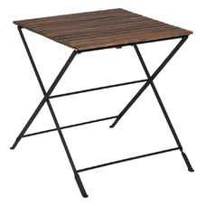 MESA NATURAL-NEGRO MADERA-HIERRO SALÓN 70 X 70 X 76 CM MESA NATURAL-NEGRO MADERA-HIERRO SALÓN 70 X 70 X 76 CM