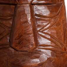 FIGURA MARRÓN MADERA DECORACIÓN 38 X 14 X 68 CM