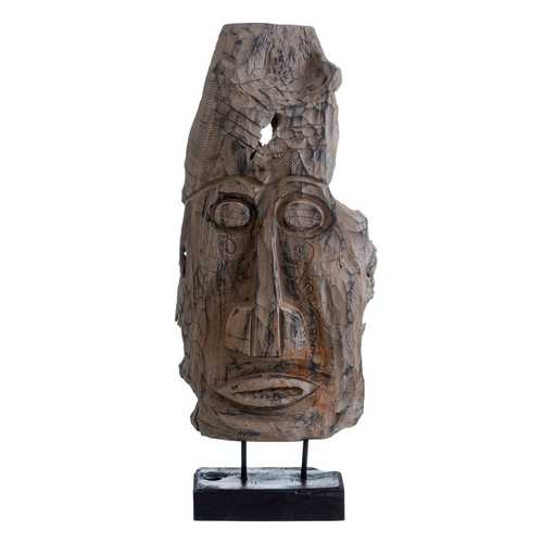 ESCULTURA NATURAL MADERA JAVA 25 X 10 X 70 CM