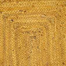 ALFOMBRA AMARILLO YUTE DECORACIÓN 170 X 70 CM
