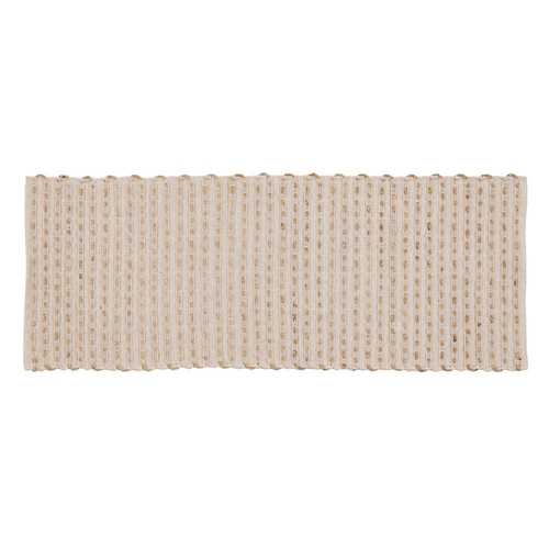 ALFOMBRA NATURAL-BLANCO YUTE-ALGODÓN 170 X 70 CM