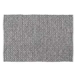 ALFOMBRA GRIS-BLANCO POLIESTER-ALGODÓN 160 X 230 CM