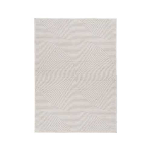 ALFOMBRA GEOMÉTRICO BEIGE VISCOSA 160 X 230 CM