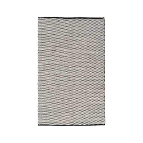 ALFOMBRA BLANCO-NEGRO TEJIDO DECORACIÓN 160 X 230 CM