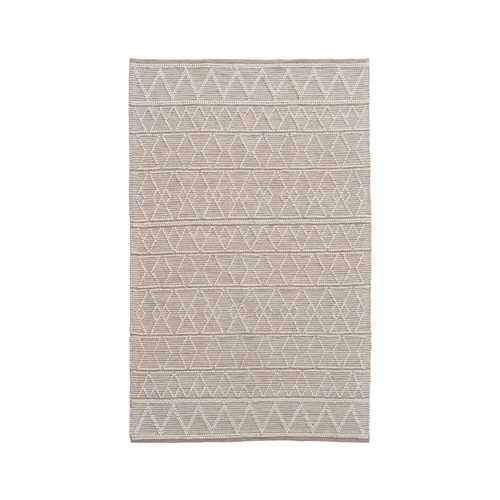 ALFOMBRA CREMA TEJIDO DECORACIÓN 160 X 230 CM