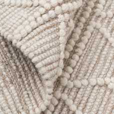 ALFOMBRA CREMA TEJIDO DECORACIÓN 200 X 300 CM