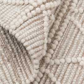 ALFOMBRA CREMA TEJIDO DECORACIÓN 200 X 300 CM