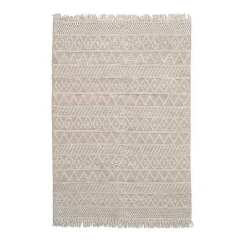 ALFOMBRA CREMA TEJIDO DECORACIÓN 200 X 300 CM