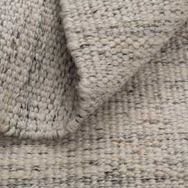 ALFOMBRA GRIS TEJIDO DECORACIÓN 80 X 150 CM