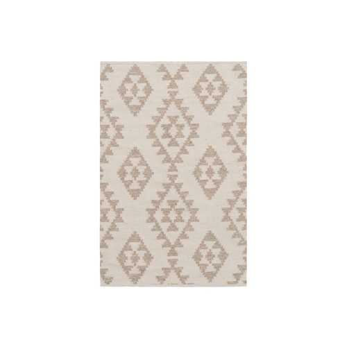 ALFOMBRA BLANCO NATURAL LANA-ALGODÓN 80 X 150 CM