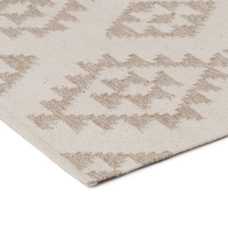 ALFOMBRA BLANCO NATURAL LANA-ALGODÓN 160 X 230 CM ALFOMBRA BLANCO NATURAL LANA-ALGODÓN 160 X 230 CM