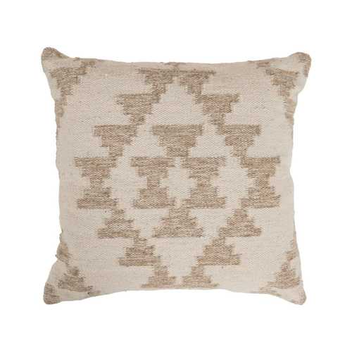 COJÍN BLANCO NATURAL LANA-ALGODÓN 45 X 45 CM