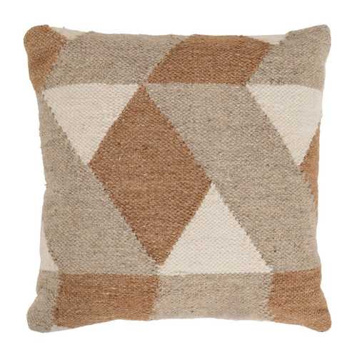 COJÍN MULTICOLOR LANA-ALGODÓN DECORACIÓN 60 X 60 CM