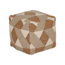 PUF MULTICOLOR LANA-ALGODÓN DECORACIÓN 45 X 45 X 45 CM