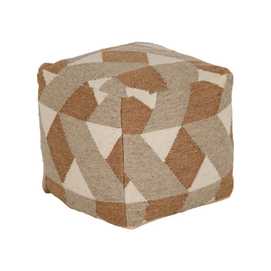 PUF MULTICOLOR LANA-ALGODÓN DECORACIÓN 45 X 45 X 45 CM