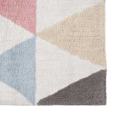 ALFOMBRA GEOMÉTRICO ALGODÓN INFANTIL 160 X 120 CM