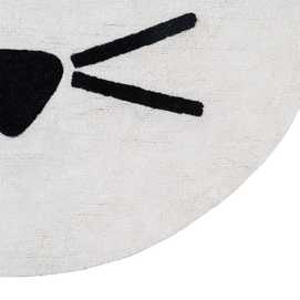 ALFOMBRA GATO BLANCO-NEGRO ALGODÓN 150 CM