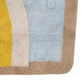 ALFOMBRA CIRCO AZUL ALGODÓN INFANTIL 150 X 110 CM