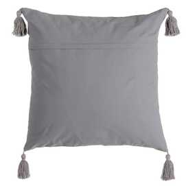 COJÍN GRIS 100% ALGODÓN DECORACIÓN 60 X 60 CM