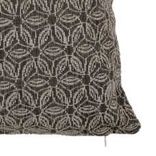 COJÍN GRIS POLIÉSTER-ACRÍLICO DECORACIÓN 45 X 45 CM