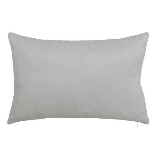 COJÍN GRIS POLIESTER DECORACIÓN 45 X 30 CM
