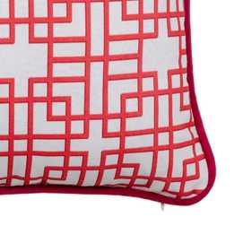 COJÍN ORIENTAL ROJO ALGODÓN DECORACIÓN 45 X 45 CM