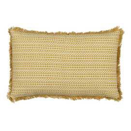 COJÍN BEIGE-MOSTAZA 100% ALGODÓN 50 X 30 CM