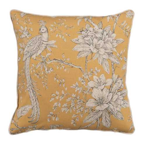 COJÍN FLORES LINO-ALGODÓN DECORACIÓN 50 X 50 CM