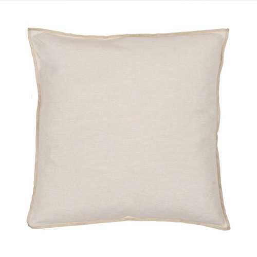 COJÍN CREMA POLIESTER-ALGODÓN DECORACIÓN 45 X 45 CM